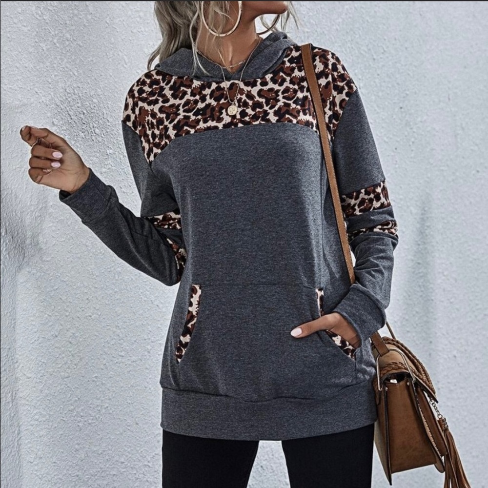 Leopard print hoodie